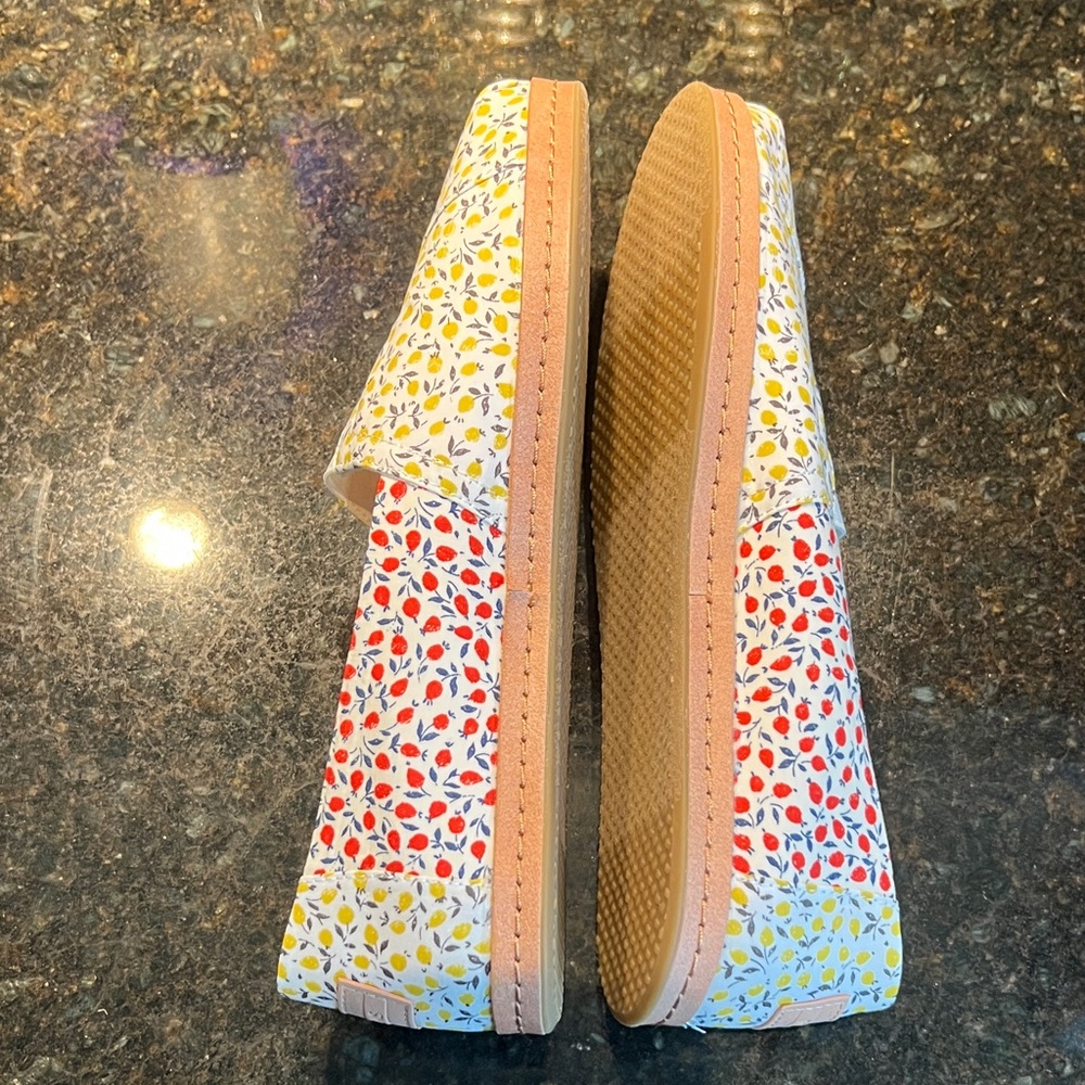 TOMS Alpargata Leather Wrap Yellow Multi Liberty Print - Picture 6 of 6